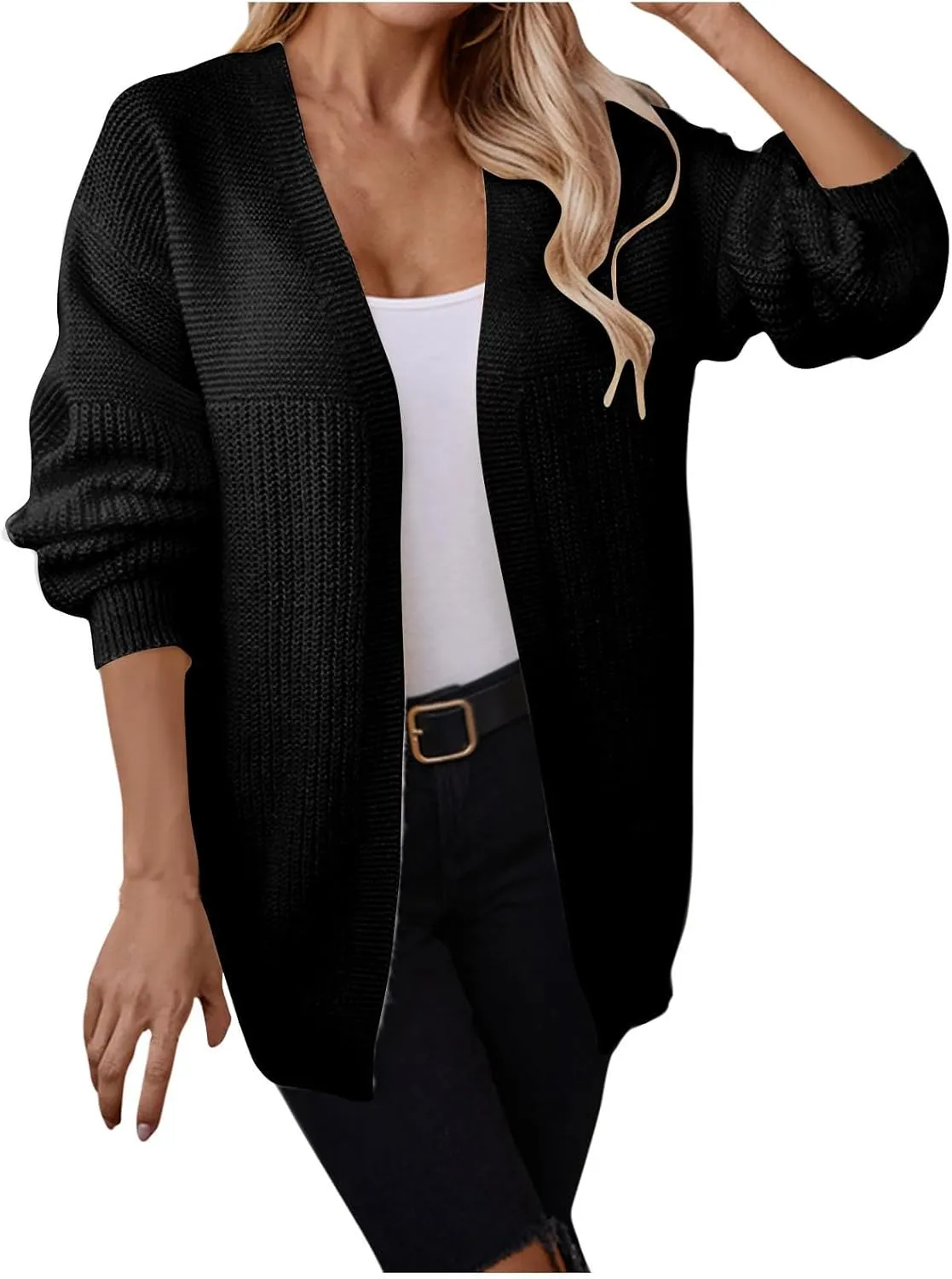 Sweaters for Women Trendy Oversized Soft Knit Cardigan Sweater Long Sleeve Loose Casual Fall Winter Cardigans