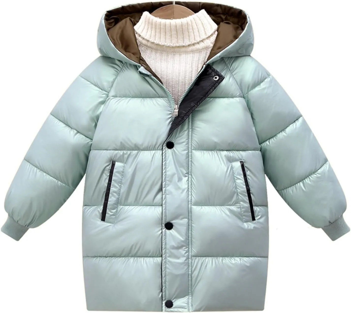 ToddlBy Toddler Kids Girl Boy Winter Coat Windproof Hooded Puffer Down Jacket Light Winter Jacket Lightweight