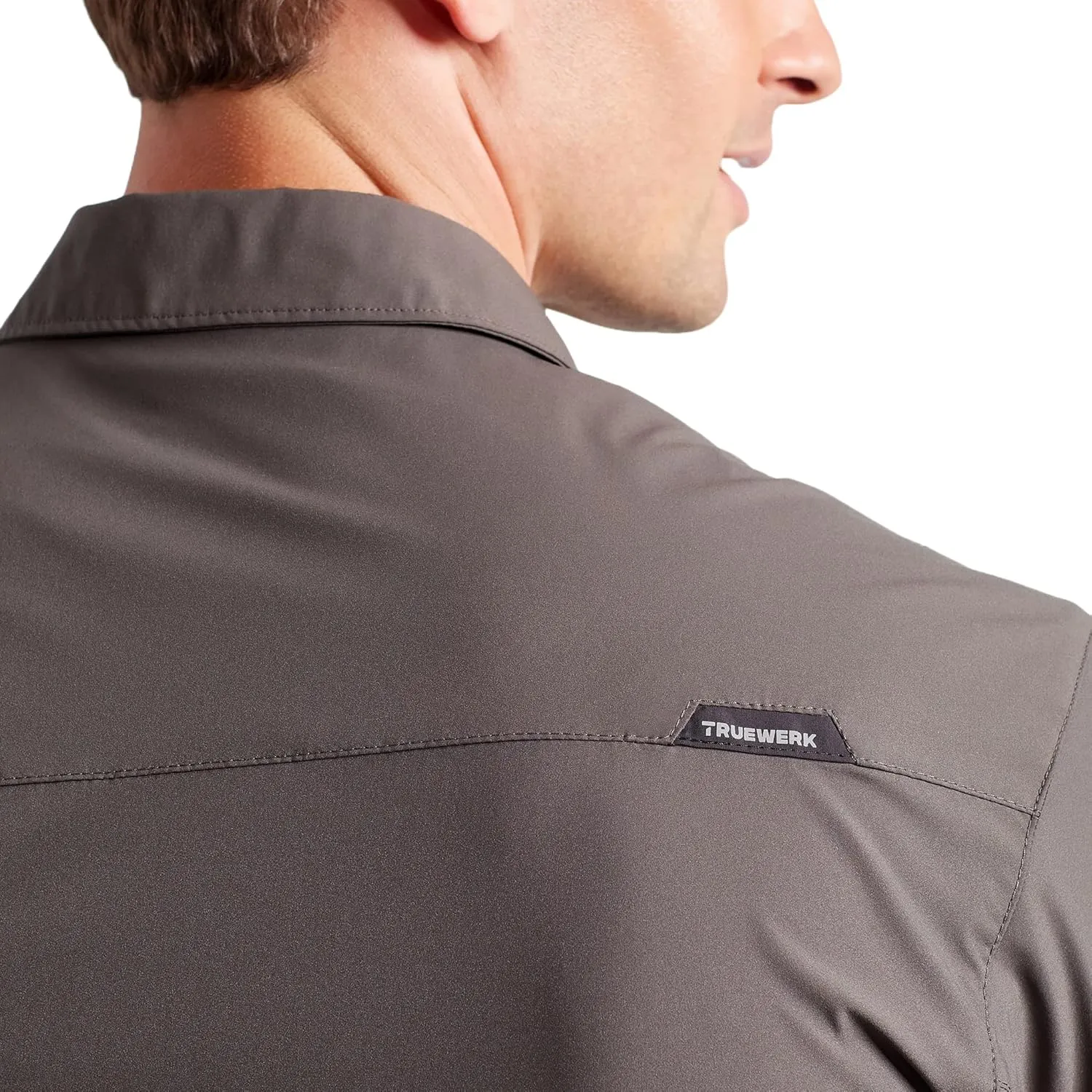 TRUEWERK Men's Cloud Work Shirt - Button Down, Lightweight, Fast-Drying, Breathable, and SPF Shirts