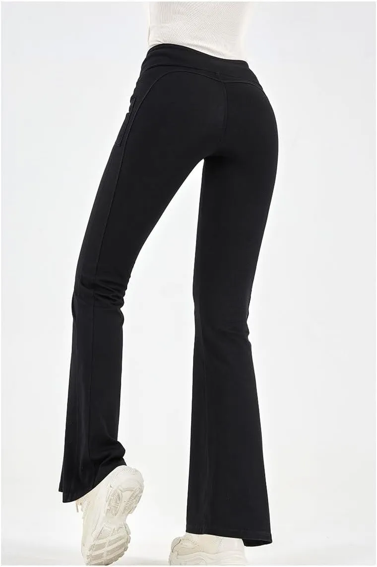 Women Bootcut Jeggings - Bootleg Yoga Pants Stretch Flare Jeans Leggings Tummy Control High Waisted Butt Lift Denim Pants