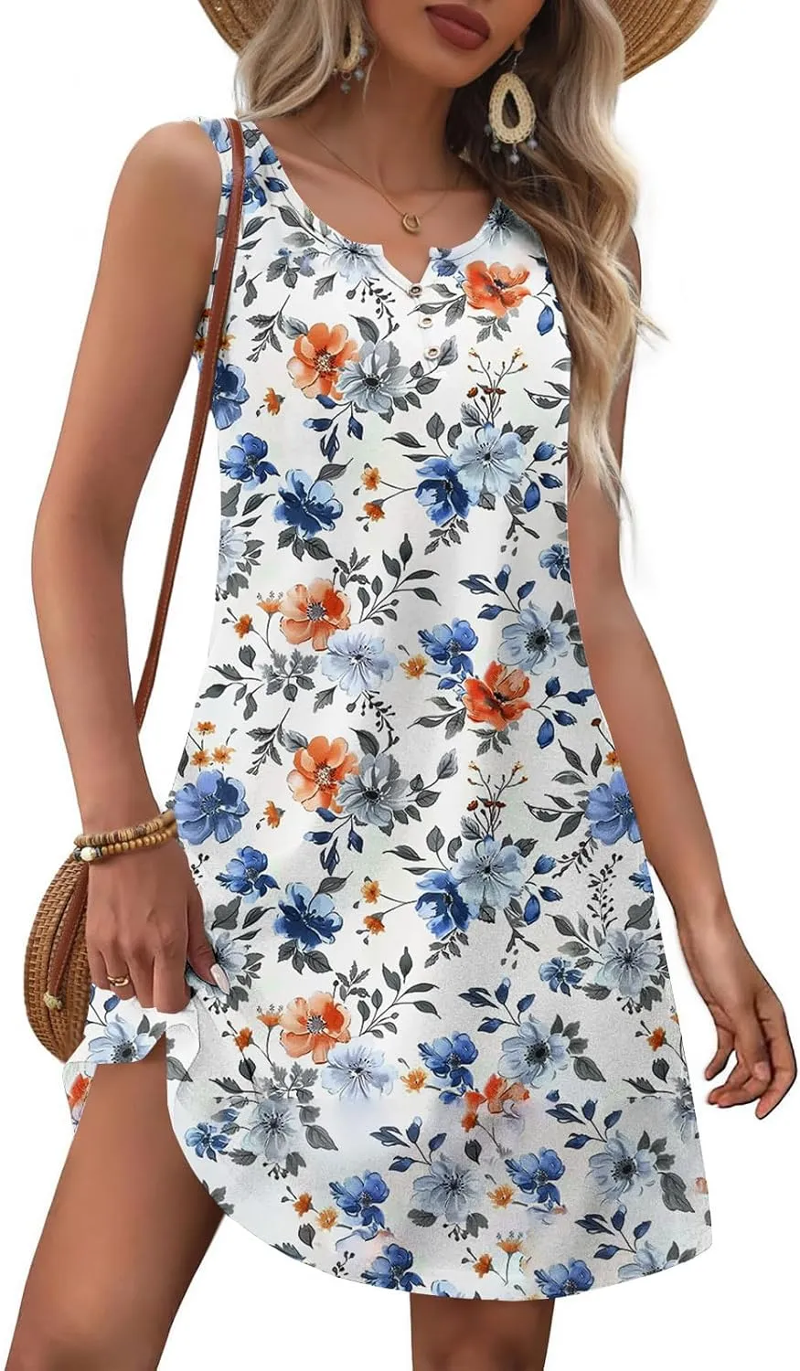 Women Dresses Casual Exotic Boho Waist-Length Trendy Dress Elegant Midi Dress Retro Sexy Beach Wedding Guest Dress