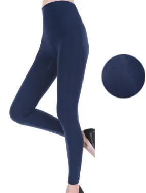 women's high-waisted leggings - blue Case of 72