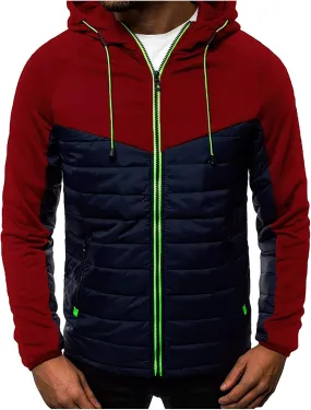 Ymosrh Mens Jackets Casual Camouflage Sports Sweatshirt Long Sleeve Zipper Hooded Jacket Coat Light Rain Jacket